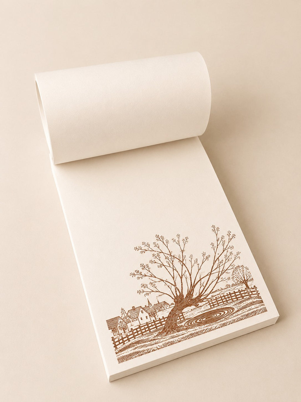Briefpapierblock aus Graspapier - Baum
