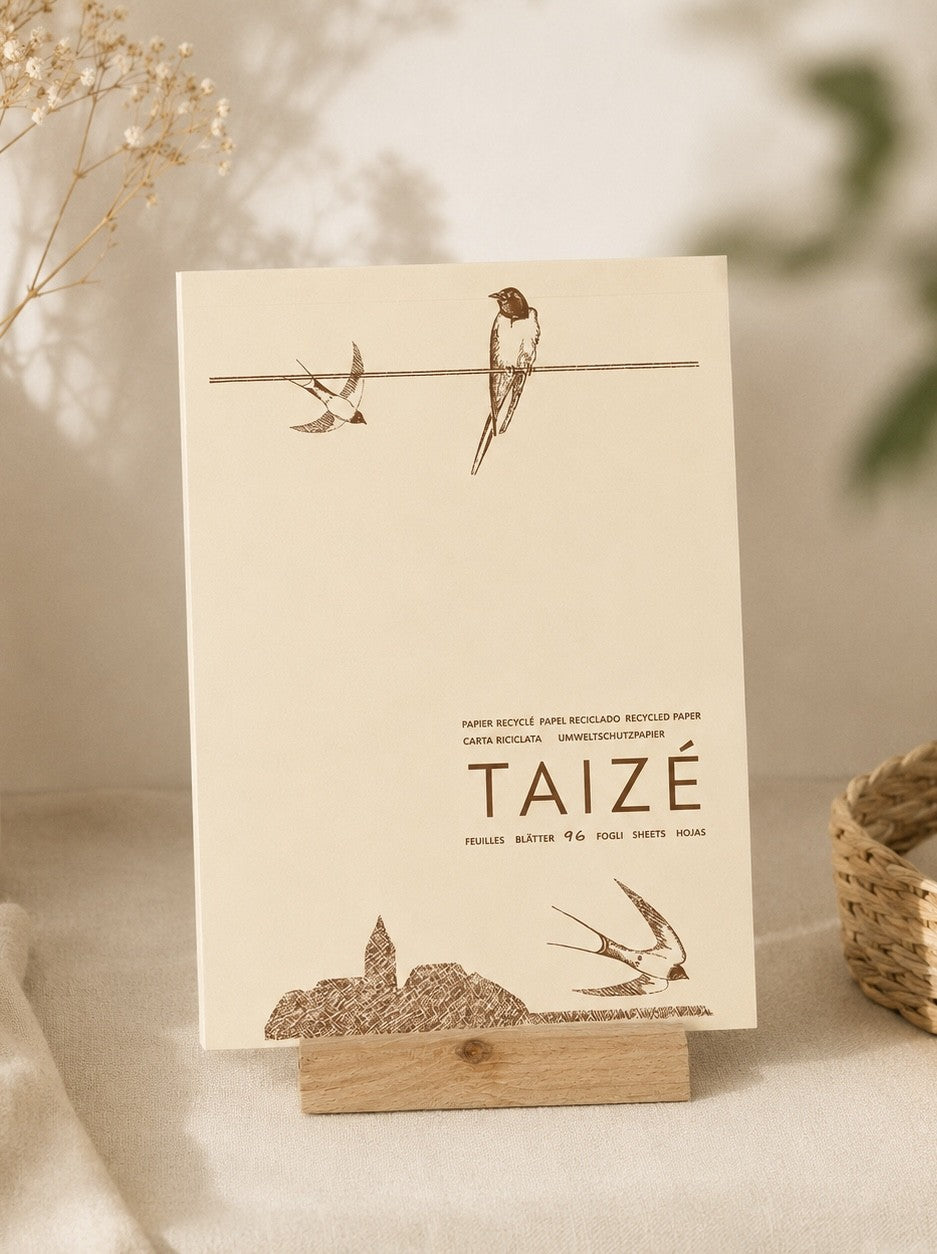 Briefpapierblock aus Graspapier-Flug der Schwalben