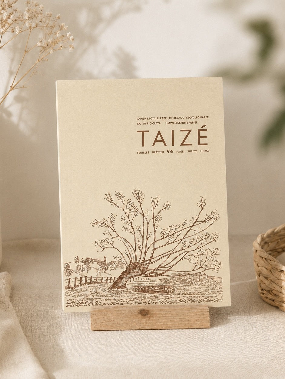 Briefpapierblock aus Graspapier - Baum