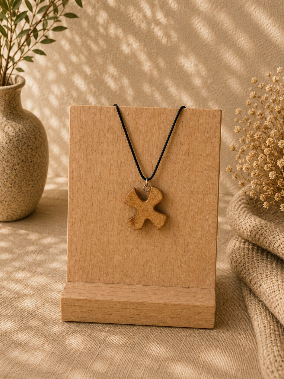 Cruz de Taizé – colgante de paloma con cordón de cuero