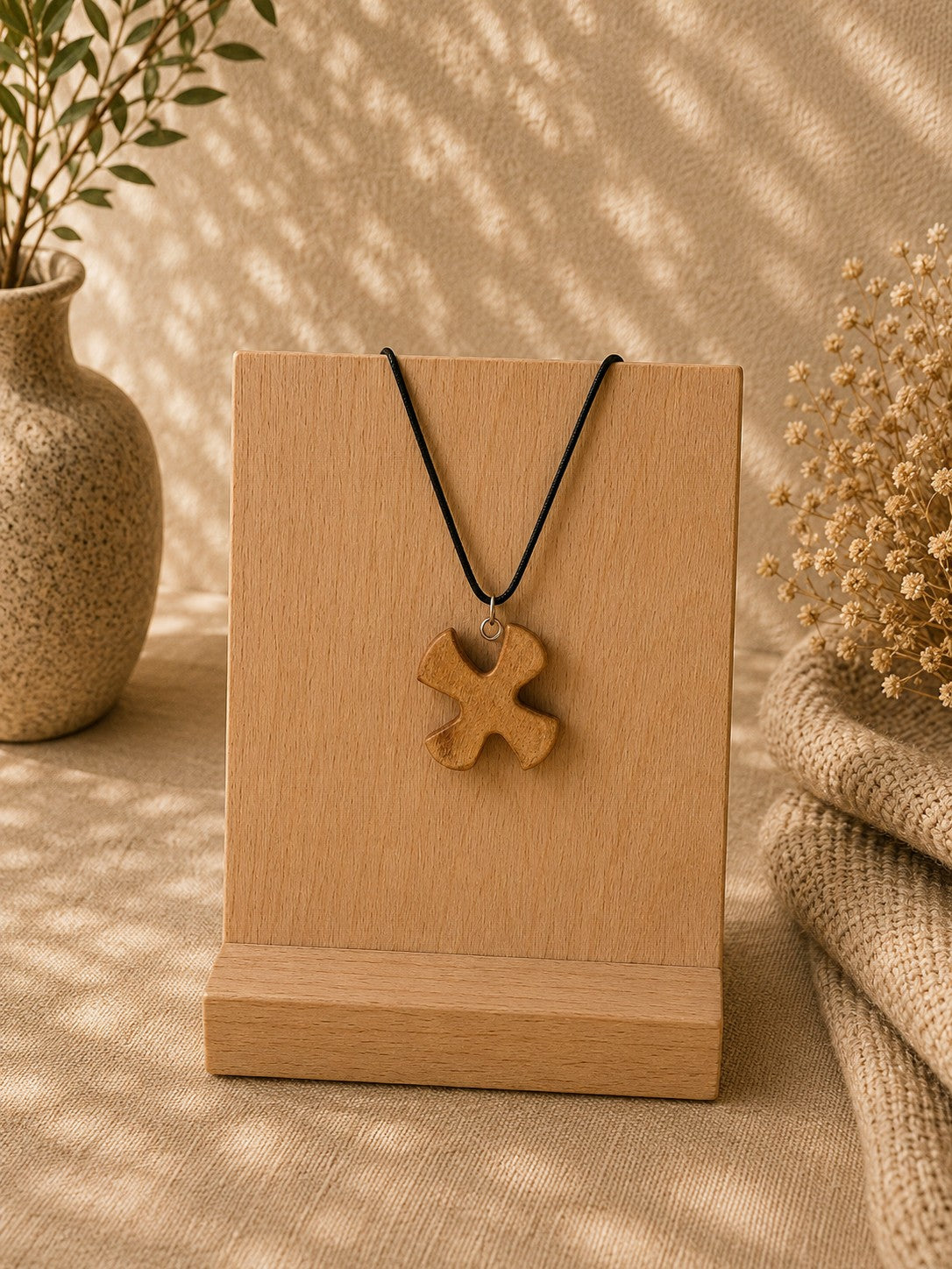 Taizé Kreuz - Taubenanhänger mit Lederschnur