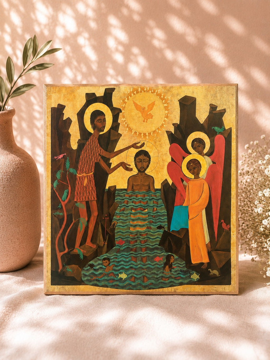 Andachtsbild „Taufe Jesu“ – Theophanie-Ikone - Groß