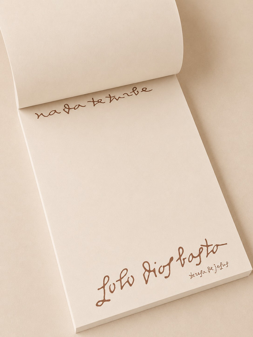 Briefpapierblock aus Graspapier – No 50: Nichts beunruhige dich, nichts ängstige dich, Gott allein genügt