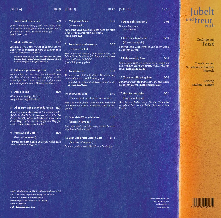 Vinyl „Jubelt und freut euch“