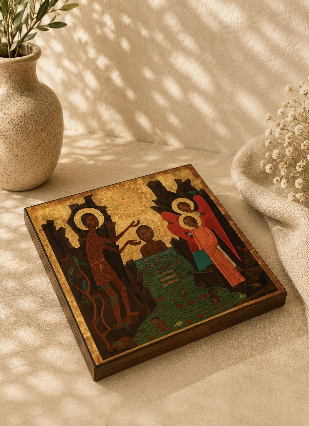 Andachtsbild „Taufe Jesu im Jordan" Theophanie-Ikone