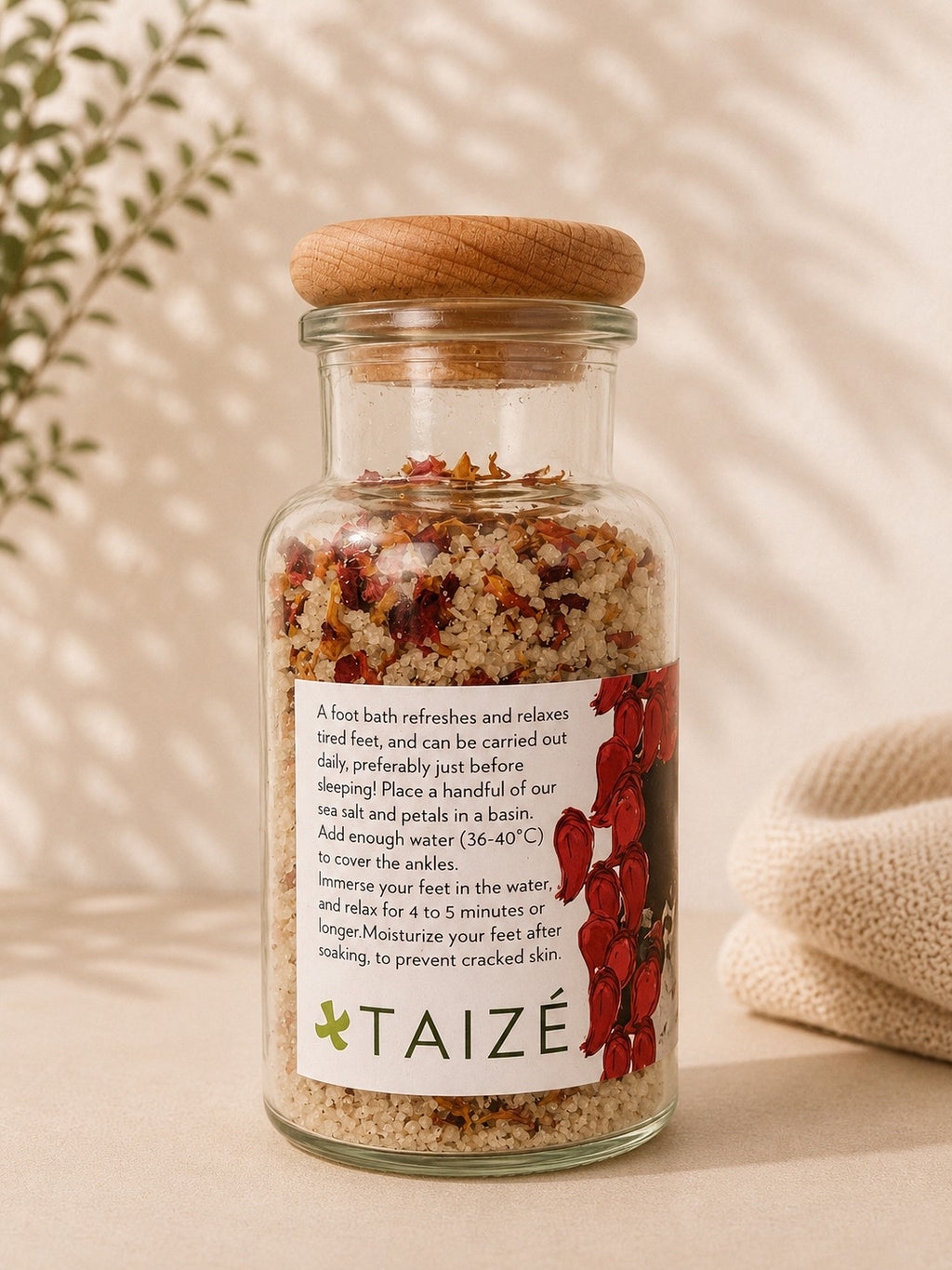 Wohltuendes Fußbad mit Hibiskus & Hagebutte – Taizé