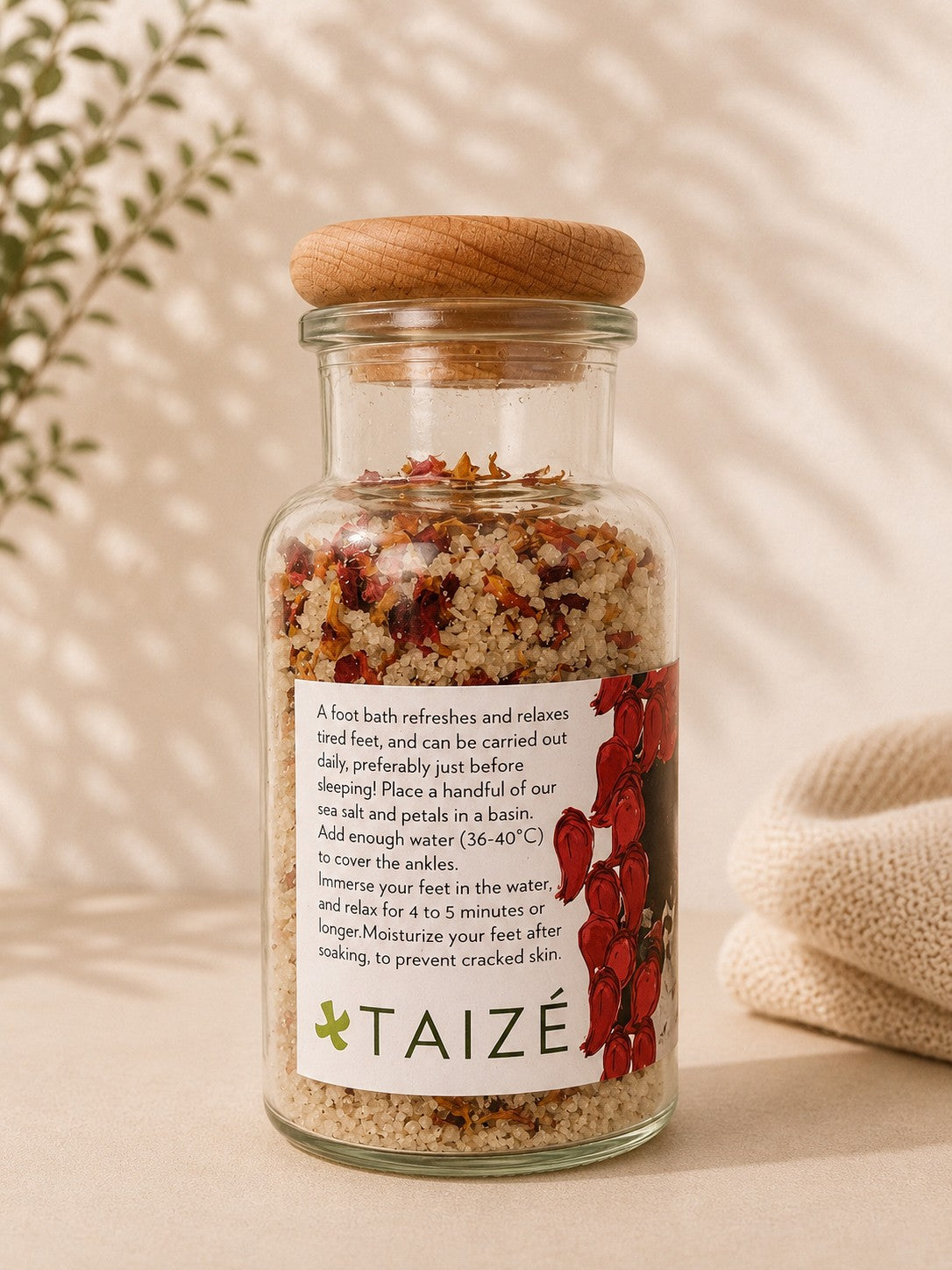 Wohltuendes Fußbad mit Hibiskus & Hagebutte – Taizé