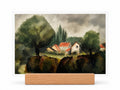 Postkarte – Dorf in stiller Landschaft