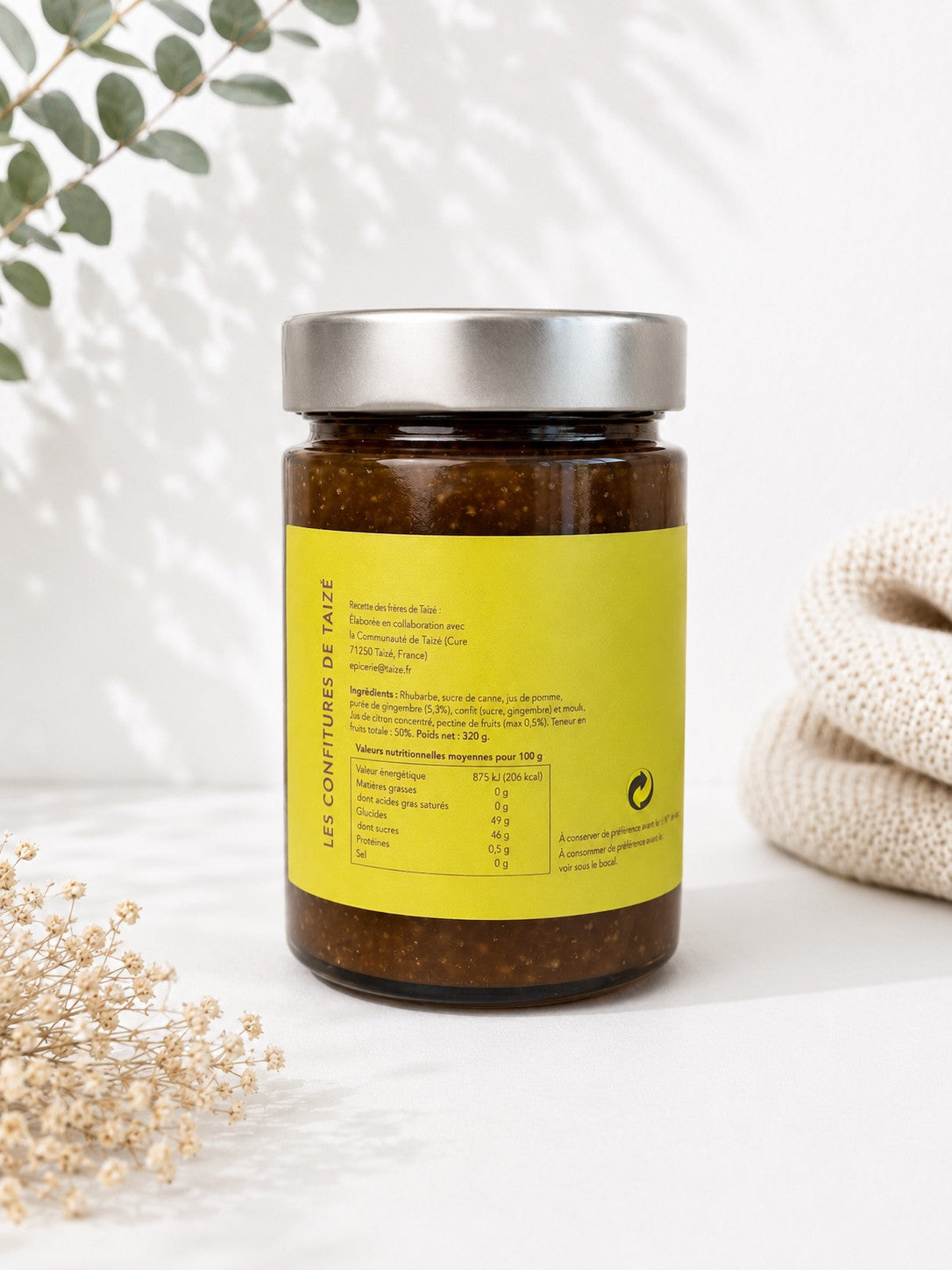 Rhabarber – Ingwer – Apfel – Zitrone Konfitüre aus Taizé