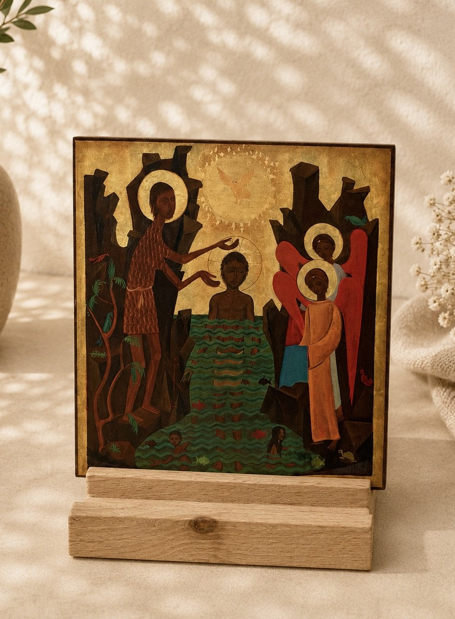 Andachtsbild „Taufe Jesu im Jordan" Theophanie-Ikone